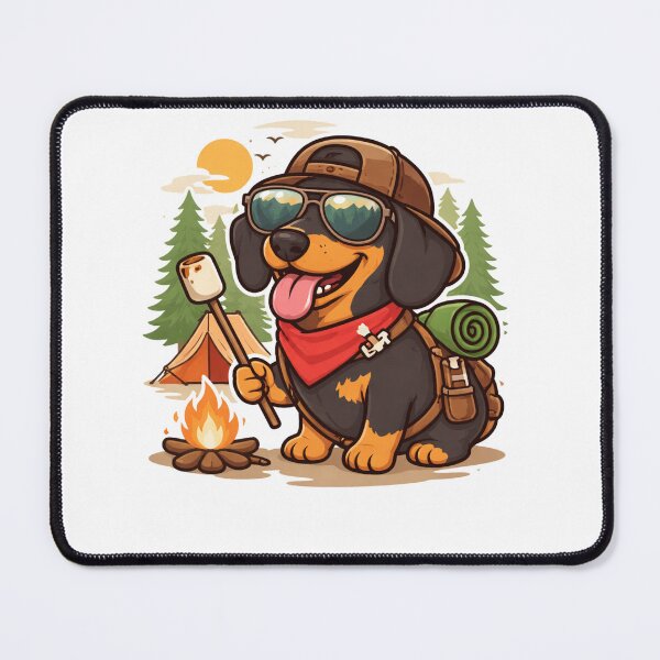 Item preview, Funny Camping Dachshund Shirt – Cute Wiener Dog Campfire Graphic Tee, Adventure Dog Lover Gift designed and sold by MoosElkPL.