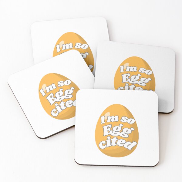 Item preview, I’m So Egg-cited Funny Egg Pun Cute Food Humor Design designed and sold by PRFashions.