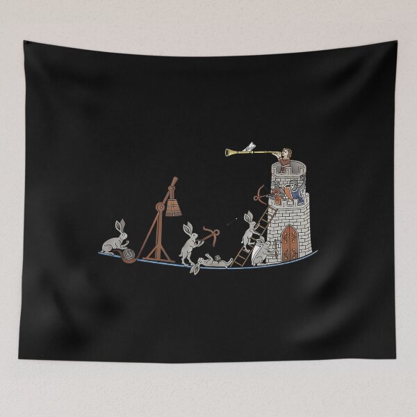 Item preview, Bizarre Medieval Marginalia Rabbit Siege designed and sold by nctdhlkseos50.
