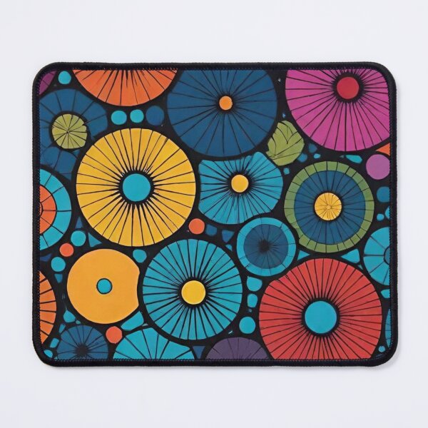 Item preview, Vibrant Geometric Mosaic Circle Pattern Art designed and sold by AlxVel.