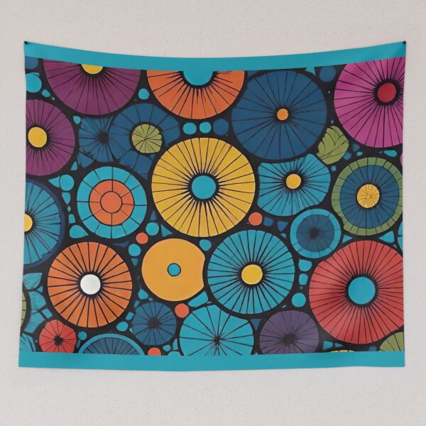 Item preview, Vibrant Geometric Mosaic Circle Pattern Art designed and sold by AlxVel.