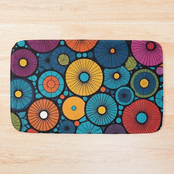 Item preview, Vibrant Geometric Mosaic Circle Pattern Art designed and sold by AlxVel.