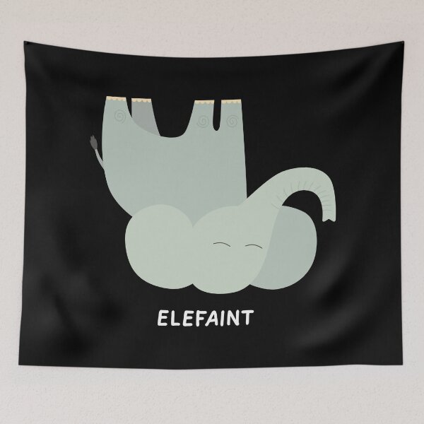 Item preview, Funny Elefaint - Cute Fainting Elephant Pun Graphic designed and sold by artworkathome.