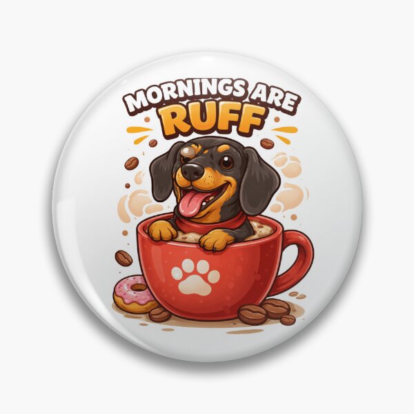 Item preview, Mornings Are Ruff Dachshund Shirt – Funny Wiener Dog Coffee Lover Tee, Cute Dog Lover Gift designed and sold by MoosElkPL.