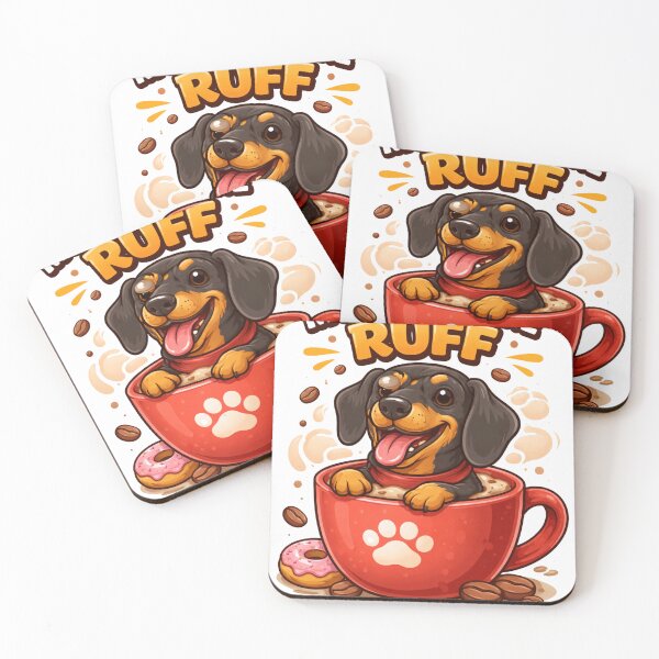 Item preview, Mornings Are Ruff Dachshund Shirt – Funny Wiener Dog Coffee Lover Tee, Cute Dog Lover Gift designed and sold by MoosElkPL.