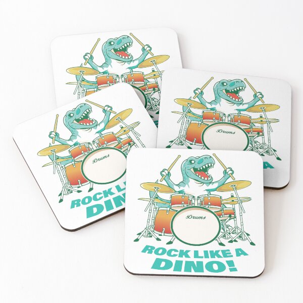 Item preview, Drumming Soul T-Rex – Rockin’ Dinosaur on the Beat_GREEN designed and sold by AckeeWolf.