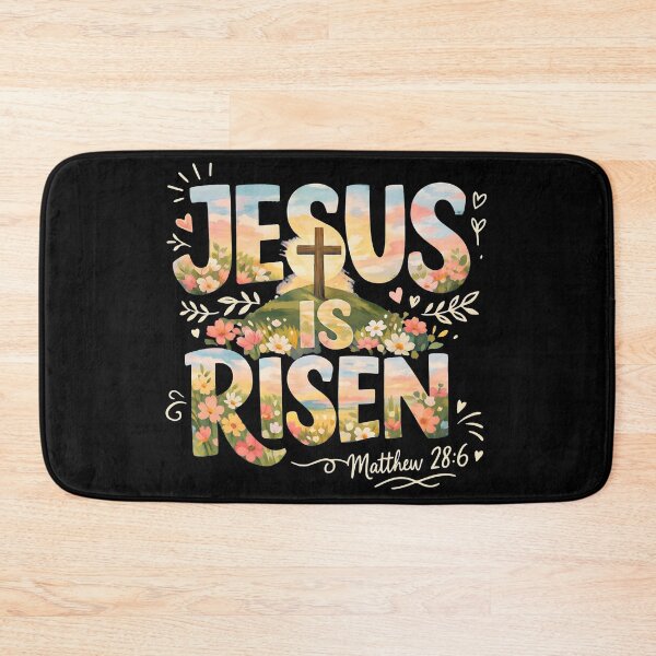 Item preview, Watercolor Jesus Is Risen T-Shirt - Floral Easter Religious Tee - Matthew 28:6 Christian Apparel Spring Faith Gift designed and sold by Dmo3HarkoArt.
