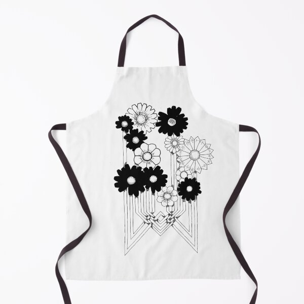 Item preview, Floral black and white pattern designed and sold by artisterik.