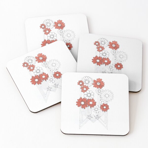 Item preview, An ornament of red flowers designed and sold by artisterik.