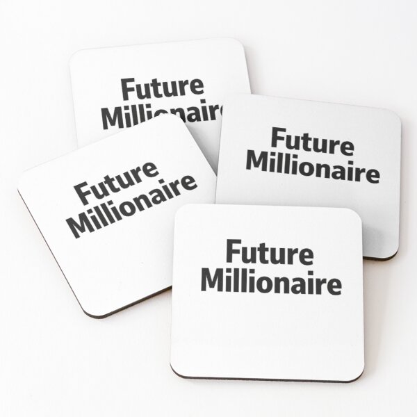 Item preview, Future Millionaire – Success Motivation Minimal Typography Sticker designed and sold by Lovestickerco.