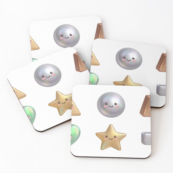 Item preview, A set of cute cartoon shapes on transparent background designed and sold by Creative88Art.