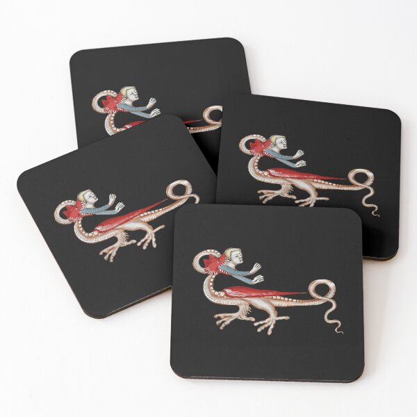 Item preview, Bizarre Medieval Marginalia Dragon Satire designed and sold by twgzaoiu15.