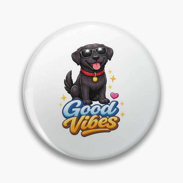 Item preview, Good Vibes Dog Sticker – Cool Black Dog With Sunglasses Cute Aesthetic designed and sold by SainiArt19.
