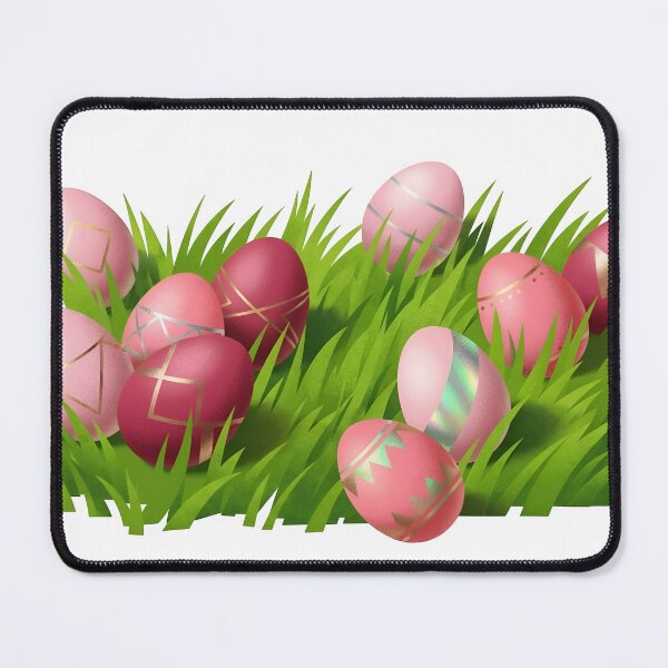 Item preview, A cluster of pink Easter eggs in green grass on transparent background designed and sold by Creative88Art.