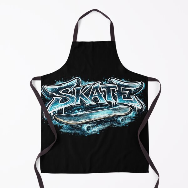 Item preview, Blue Ice Skate Graffiti - Urban Skateboard Art designed and sold by HubiUrbanStudio.