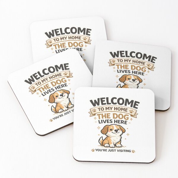 Item preview, The Dog Lives Here You’re Just Visiting Funny Dog Design designed and sold by StyleLap.