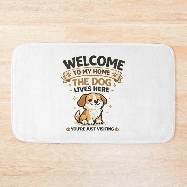 Item preview, The Dog Lives Here You’re Just Visiting Funny Dog Design designed and sold by StyleLap.
