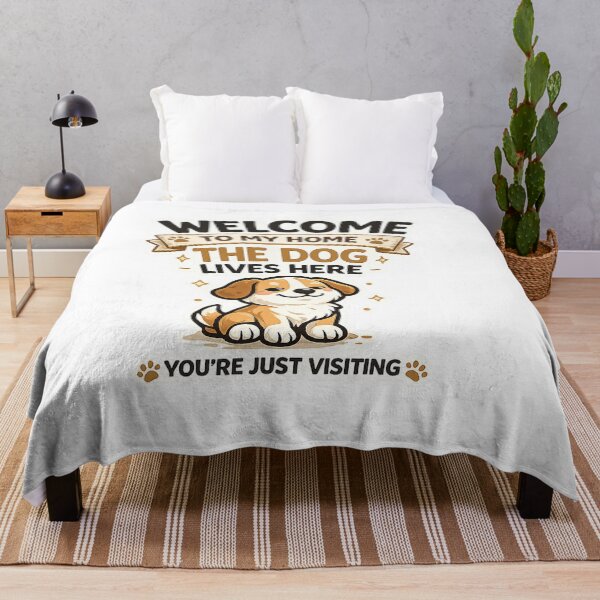 Item preview, The Dog Lives Here You’re Just Visiting Funny Dog Design designed and sold by StyleLap.