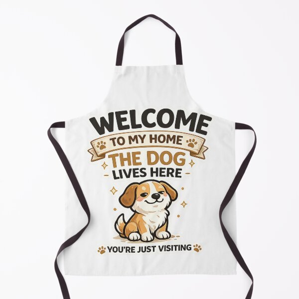 Item preview, The Dog Lives Here You’re Just Visiting Funny Dog Design designed and sold by StyleLap.
