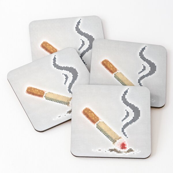 Item preview, A pixelated image of a cigarette on transparent background designed and sold by Creative88Art.