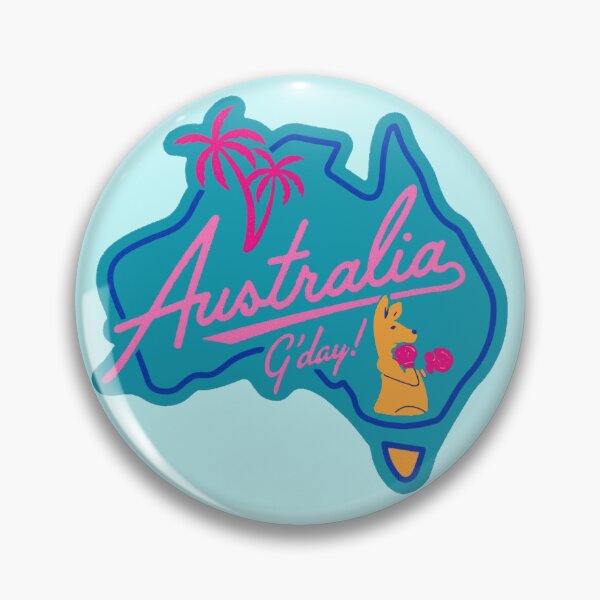 Item preview, Retro Neon Australian Design with Boxing Kangaroo  designed and sold by Corinne Alexa Jackson.