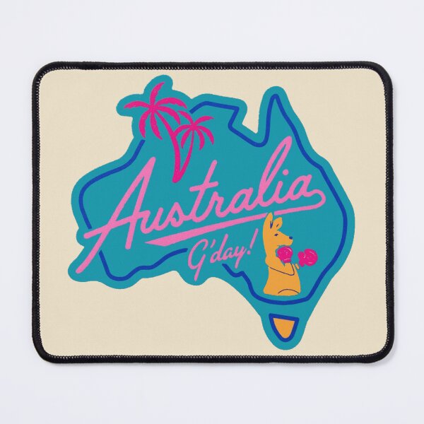 Item preview, Retro Neon Australian Design with Boxing Kangaroo  designed and sold by Corinne Alexa Jackson.