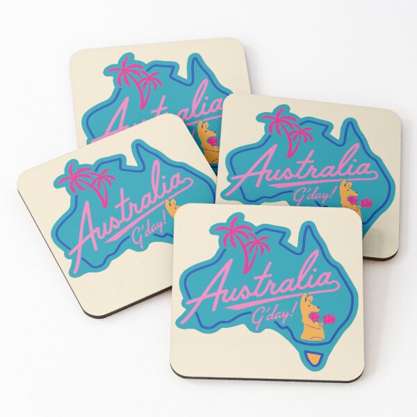 Item preview, Retro Neon Australian Design with Boxing Kangaroo  designed and sold by Corinne Alexa Jackson.