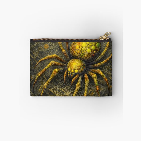 Item preview, Golden Mechanical Spider in Abstract Web designed and sold by aminz4.