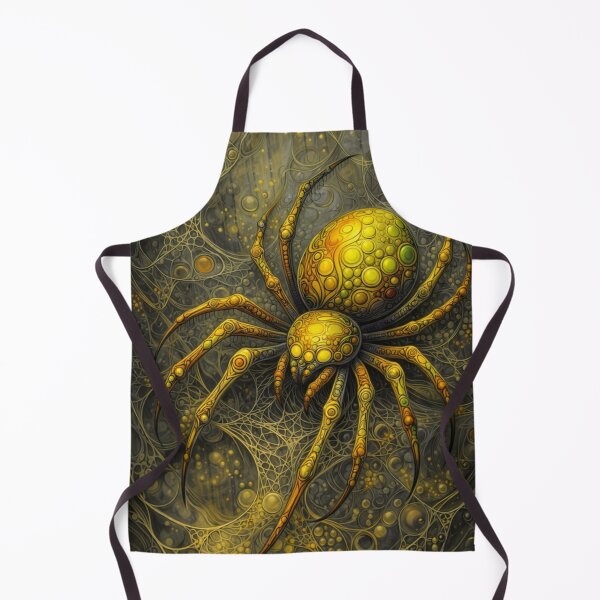 Item preview, Golden Mechanical Spider in Abstract Web designed and sold by aminz4.