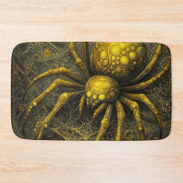 Item preview, Golden Mechanical Spider in Abstract Web designed and sold by aminz4.
