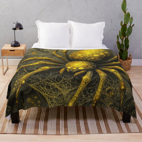 Item preview, Golden Mechanical Spider in Abstract Web designed and sold by aminz4.