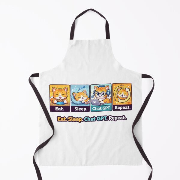 Item preview, Eat Sleep Chat GPT Repeat designed and sold by aipolohu.