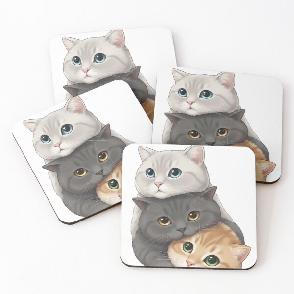 Item preview, three little tabby cats designed and sold by RiverFong.