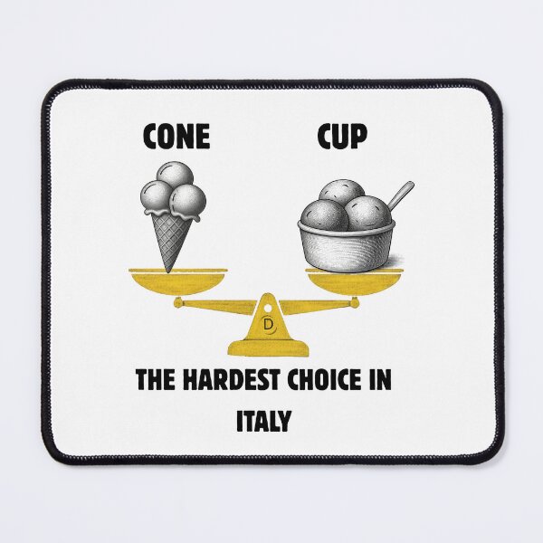 Item preview, The Italian Summer Dilemma: Gelato Cone vs Cup designed and sold by TheItaliandilemma.
