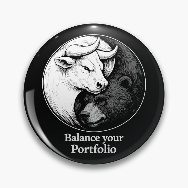 Item preview, Stock market Yin Yang: Bull & Bear Balance your portfolio designed and sold by Pineapple-Tree.