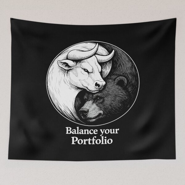 Item preview, Stock market Yin Yang: Bull & Bear Balance your portfolio designed and sold by Pineapple-Tree.