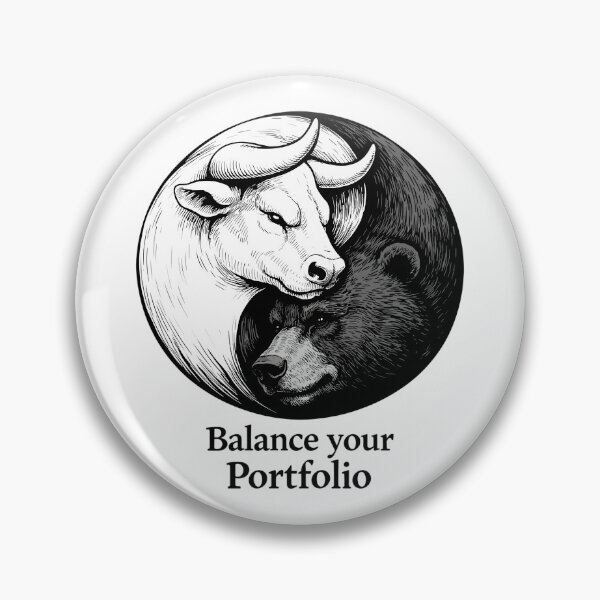 Item preview, Stock market Yin Yang: Bull & Bear Balance your portfolio designed and sold by Pineapple-Tree.