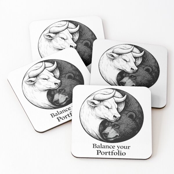 Item preview, Stock market Yin Yang: Bull & Bear Balance your portfolio designed and sold by Pineapple-Tree.
