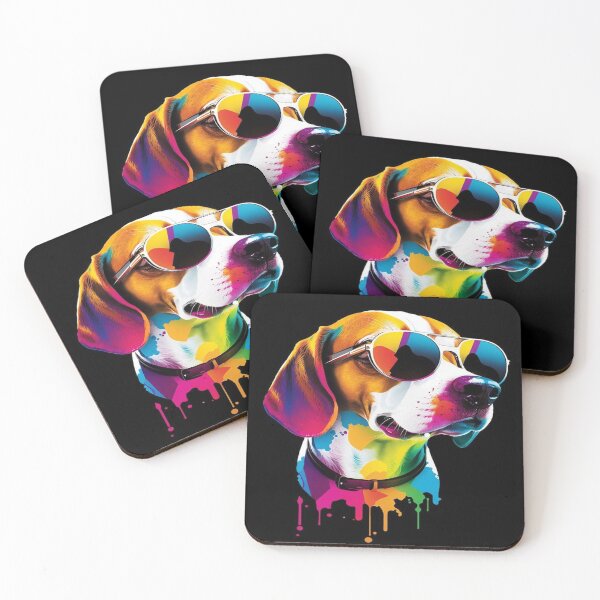 Item preview, “Cool Beagle in Sunglasses – Colorful Pop Art Dog” designed and sold by sumithrathod.