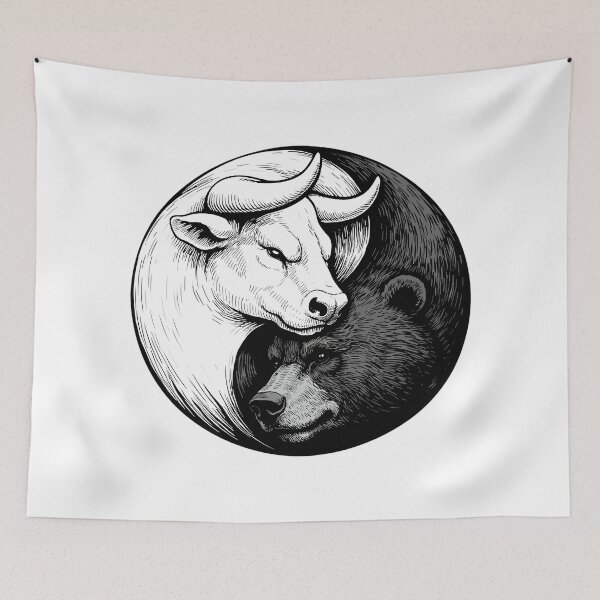 Item preview, Stock Exchange Yin Yang: Bull & Bear Design for Shareholders designed and sold by Pineapple-Tree.