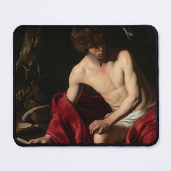 Item preview, Caravaggio John the Baptist Baroque Dramatic Religious Painting designed and sold by TheSoulOfArt.