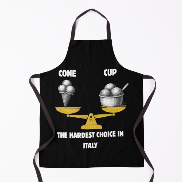 Item preview, The Italian Summer Dilemma: Gelato Cone vs Cup Black Version designed and sold by TheItaliandilemma.