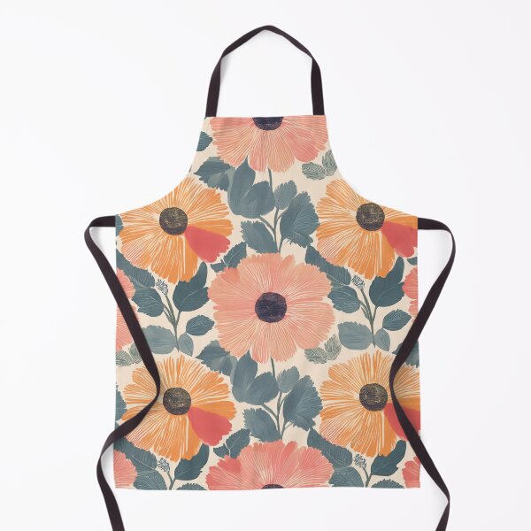 Item preview, Playful Retro Colorful Floral Pattern designed and sold by soft-pop-studio.