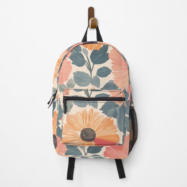 Item preview, Playful Retro Colorful Floral Pattern designed and sold by soft-pop-studio.