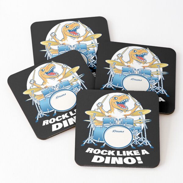 Item preview, Drumming Soul T-Rex – Rockin’ Dinosaur on the Beat_ORANGE designed and sold by AckeeWolf.