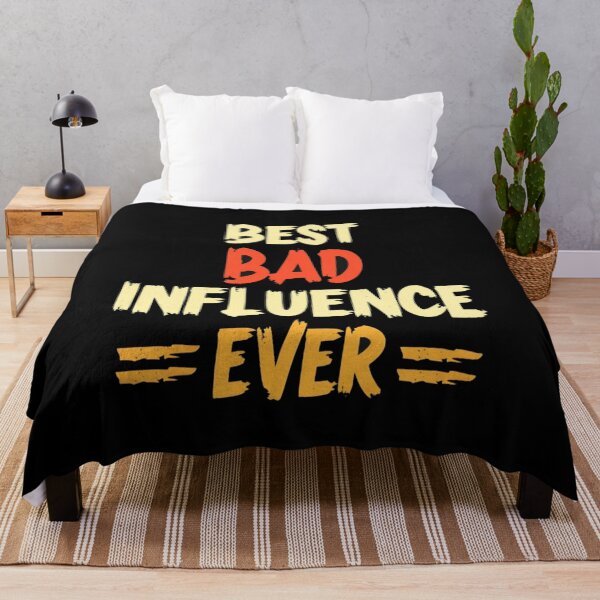 Item preview, Best Bad Influence Ever – Bold Distressed Typography Funny Retro Graphic Design designed and sold by Bright Nest Studio.