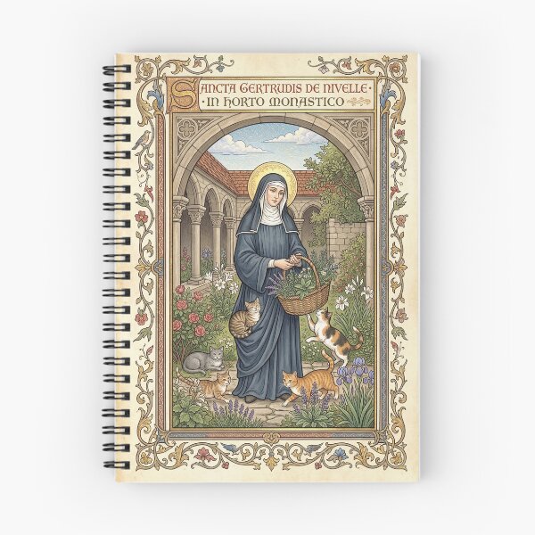 Item preview, Saint Gertrude of Nivelles with cats. designed and sold by Natalia-Vlad.