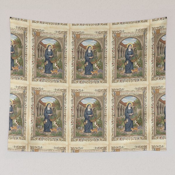 Item preview, Saint Gertrude of Nivelles with cats. designed and sold by Natalia-Vlad.