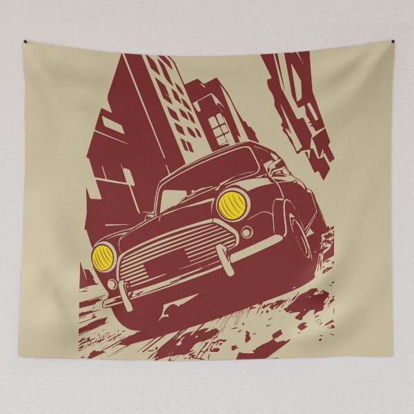 Item preview, Red Classic Mini Car designed and sold by HSDESIGNS  SHOP.
