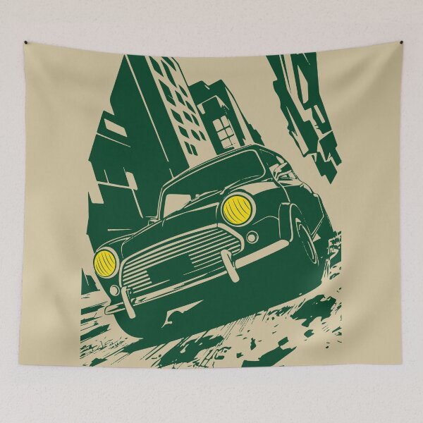 Item preview, Green Classic Mini Car designed and sold by HSDESIGNS  SHOP.